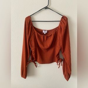 Orange textured top